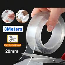 2PCS Double Sided Carpet Tape Rug Tape Heavy Duty Adhesive Tape For Indoor/Outdoor OZ - Clear - View 2