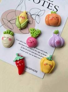 11 Stücke süße Avocado, Zitrone, Karotten Obst Kühlschrankmagnet, witzige Heimdekoration Magnete für Büro Whiteboard, Wohnzimmer, Küche, Geschirrspüler, Schränke