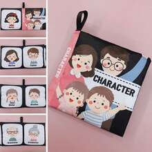 1pc Cartoon Black & White Cloth Book, Tear-Resistant, Chewable, Suitable As Newborn Gift - Multicolor - View 14