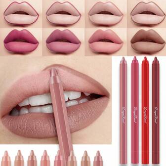 Dragon Ranee 唇线笔，高显色度，防褪色，顺滑，无光泽轮廓，上色唇妆，裸色，浅棕色系列，唇型，唇线笔，圣诞派对，Y2K 唇线笔，毕业生日，夏秋季，Y2K 时尚，女士化妆派对，海滩旅行，露营，户外学校，校园旅行，节日装饰礼物呈现最佳色彩魅力