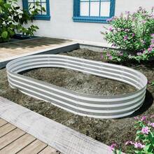 Raised Garden Bed Kit, Galvanized Planter Raised Garden Beds For Outdoor For Vegetables,Flowers &Herbs, Heavy Duty, Rust-Resistant, Easy Assembly - 1件 8x4x1英尺 - 查看 9