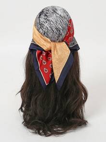 1 件 Bandana 风格佩斯利印花围巾，男士仿丝方形头巾，时尚围巾，适合日常使用，男士配饰，男士围巾 - 彩色 - 查看 38