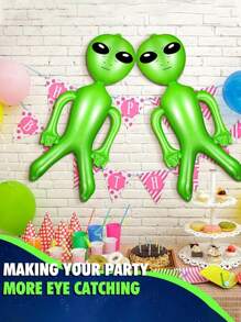 1-3 Pcs Colorful Alien-Shaped Inflatable Dolls, Festive Halloween Party Decorations, Halloween Party Decorations, With Pumpkins, Spider Webs And Lanterns, Perfect For Creating A Spooky Celebration Atmosphere, Plastic, Suitable For Bar Decoration, Home Decoration, Outdoor Decoration, Party, Halloween Fall Decor Autumn Decor Halloween Decor Room Decor