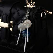 1 Pc Simple Cute Style Realistic Lollipop Keychain - 白色 - 查看 2