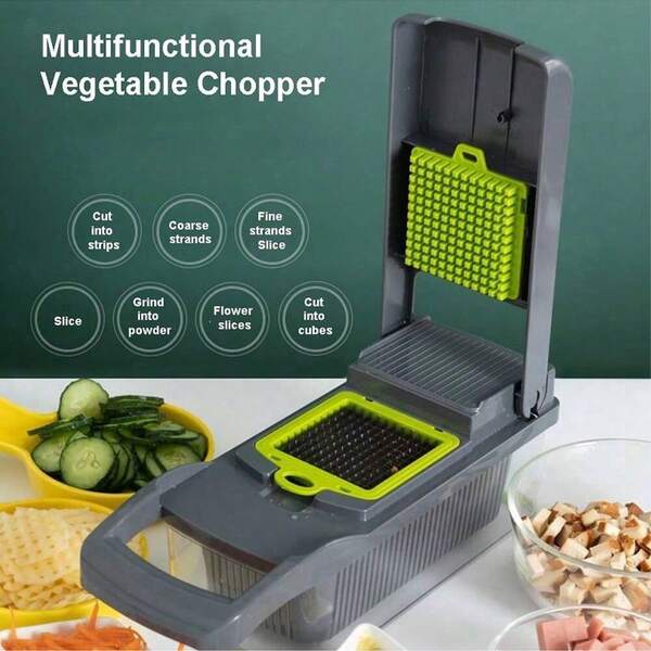 1. A Box-Type Vegetable Cutter, Multi-Functional And Efficient Potato Peeler And Vegetable Cutter, Portable Household Kitchen Vegetable Cutter, Multi-Functional Cutting Tool, Onion Dicing Tool, Shredder, Potato Slicer, Peeler For Slicing Potatoes, Shredding Magic Tool, Carrot Shredder