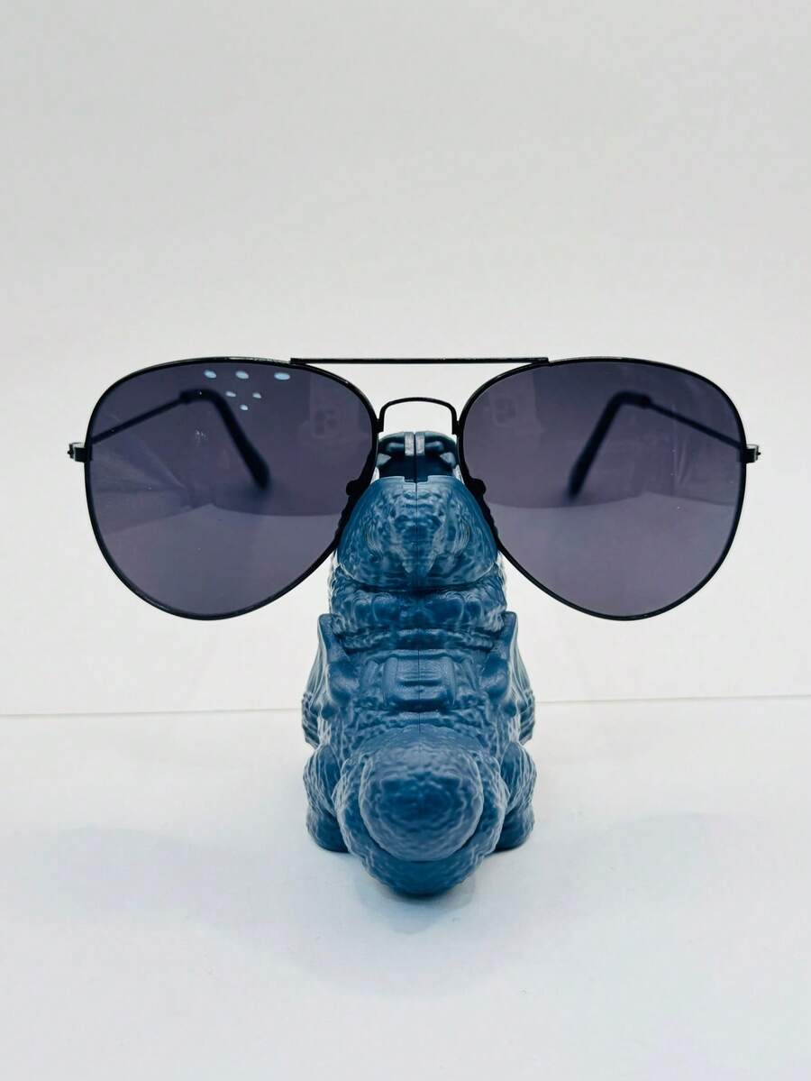 男士夏季時尚復古眼鏡 - 黑色 - 查看 1