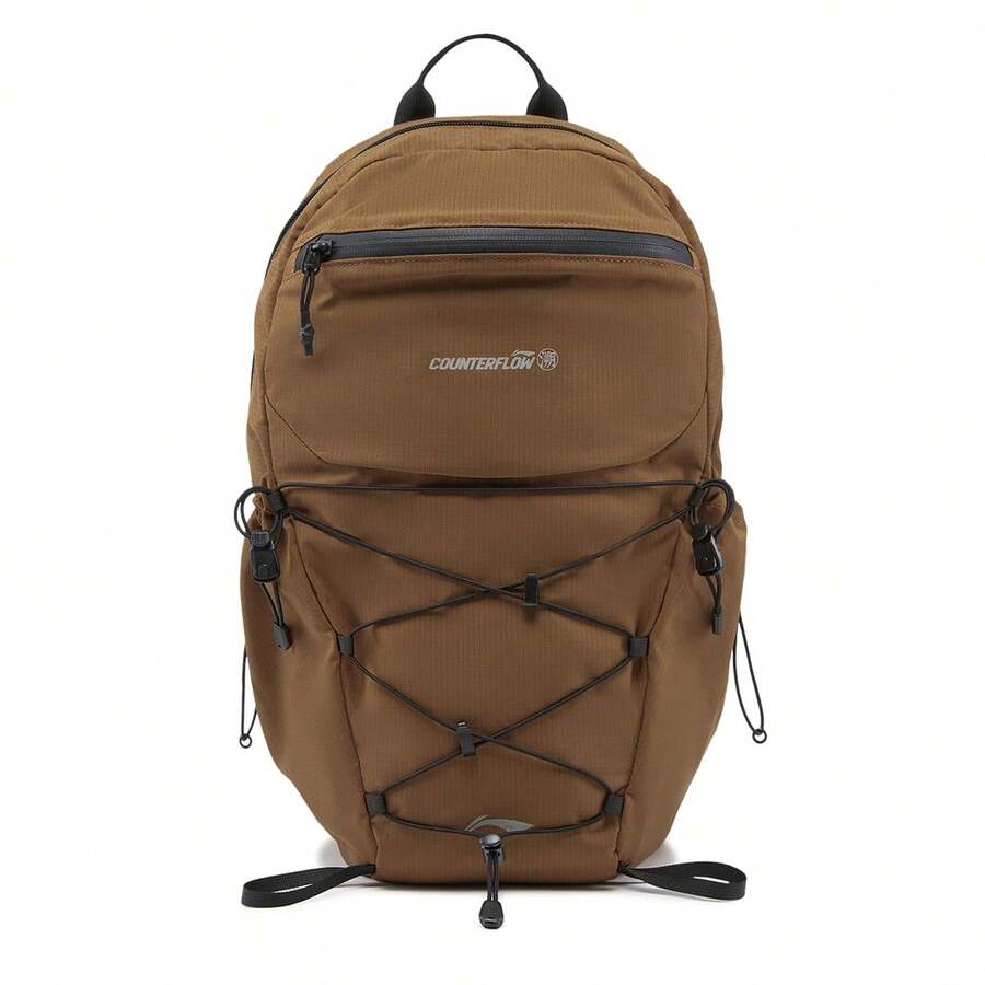 LI-NING CF Travel - Mochila deportiva de gran capacidad universal ABDV335 - Oro de palma - Ver 1