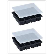 Large And Long Ice Cube Tray 2 Pack Silicone Freezing Container Sticks With Lid For Whiskey, Water Bottle, Food Leftovers And Baking-40003 - Nhiều màu - Xem 2