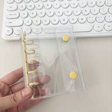 M5 活页夹 Kpop 收藏书，马卡龙 5 孔封面，DIY 10 件套，45 张网格/空白/线补充纸，活页垃圾日记本手记 - 彩色 - 查看 4