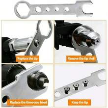 Professional Cordless Electric Rivet Nut Gun - Rivet Head Adapter For Sports Pull Accessories & Rivet Insert Nut - Color as Shown In the Picture - View 4