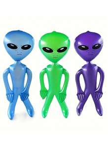 1-3 Pcs Colorful Alien-Shaped Inflatable Dolls, Festive Halloween Party Decorations, Halloween Party Decorations, With Pumpkins, Spider Webs And Lanterns, Perfect For Creating A Spooky Celebration Atmosphere, Plastic, Suitable For Bar Decoration, Home Decoration, Outdoor Decoration, Party, Halloween Fall Decor Autumn Decor Halloween Decor Room Decor