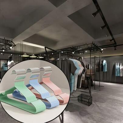 Very Useful 20/40 Metal Hangers, Featuring A Grooved Design For Hanging Underwear And Anti-Slip Drying, Suitable For Heavy-Duty Use In Home Wardrobes, Adult Coats, Laundry Hanging, Suits, Dresses, Clothing Stores, And Ideal For Multi-Purpose Storage.