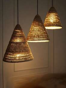 1/3pcs Bohemian Handmade Woven Lampshade Decoration Hanging In The Air For Homestay And Restaurant Decoration Pendant Hemp Rope Lampshade