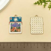 Mix 10pcs Outdoor Adventure Charms Pendants - Zinc Alloy Camping Themed DIY Jewelry Accessories With Detailed Mountain, Tent, And Nature Decorations For Handmade Bracelets, Necklaces, And Earrings, Perfect For Summer Festivals And Travel Enthusiasts