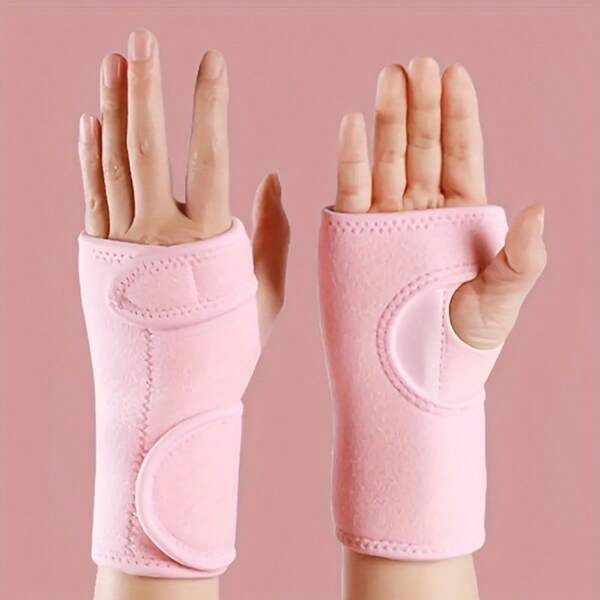 2-Pack FlexiSupport Adjustable Wrist Braces With Splint - Polyester Fiber Carpal Tunnel Wrist Stabilizer, Breathable Hook-And-Loop Closure, Steel Plate Support, Dry Clean Only