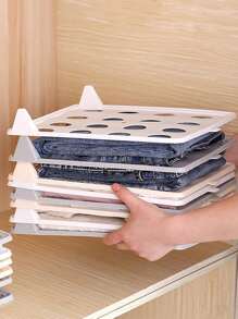 1/5/10/20 件可折叠衣物收纳盒，可堆叠节省空间的衬衫和裤子分类收纳架，带盖家用厨房篮子盒，方便取用，整洁，用于家庭整理、洗衣整理和储存的箱子和容器 - 白色 - 查看 5