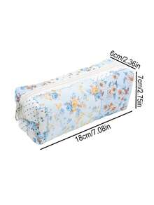1pc Bow Pencil Case, Creative Floral And Bow Pattern Design, Beautiful Pencil Case - Suitable For Study Stationery Storage And Desktop Organization Decoration, Daily Portable Storage Bag, Beautiful Gift For Friends,Back To School,School Supplies,Pencil Pouch,School Bag - Multicolor - View 10