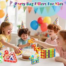 2/5/10/15/24PCS Block Magic Snake Cube, Party Bag Fillers For Kids,Fidget Toys, Party Supplies, Prize Box Toys Party Favours, Classroom Prizes Rewards Toy, Twist Puzzle Toy Intelligence - Blue - View 7