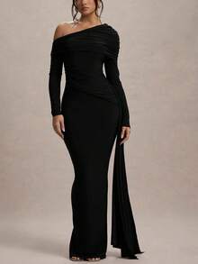 Magic Mia One - Shoulder White Gown, Asymmetric Design, Elegant Style, Perfect For Gala & Ball