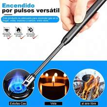 Encendedor de cocina multifuncional, encendedor eléctrico recargable por USB, encendedor de estufa de gas, encendedor recargable tipo - Azul - Ver 4
