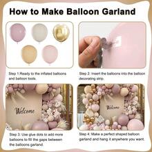 113 pezzi Set di palloncini in lattice colore rosa macaron, rosa crepuscolo, bianco sabbia, albicocca, adatto per compleanni, matrimoni, baby shower, lauree, anniversari, battesimi, estate, feste a tema, sfondi, decorazioni per la casa, San Valentino, Ognissanti, Natale, Ringraziamento