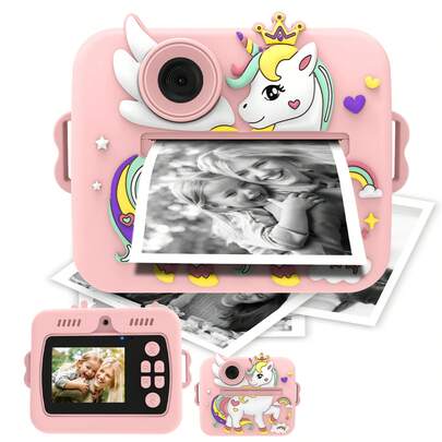 4800MP Dubbelobjektivskamera med utskriftsfunktion, Multifunktionskamera för foto/video, Perfekt present till barns födelsedagar, jul, nyår - Utsökt presentförpackning