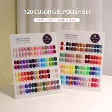 Set de 120 piezas de 15ml de esmalte de uñas en gel, serie de 120 colores con acabado brillante otoñal. Esmalte semipermanente con glitter y lentejuelas. Kit de esmalte UV resistente a remojo para manicura y diseño de uñas
