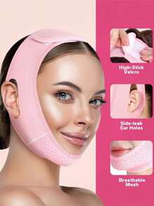 1pc Women Day And Night Facial Band, Suitable For Daily And Sleep Wear, Reusable, Breathable Fabric, Specially Designed For Home Beauty Care, Perfect As A Gift For A Good Friend - Multicolor - View 4