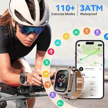 W&O Luxury Women's Smartwatch: Bling Bling Fashion Jewelry With Crystal Diamond Rhinestones, Premium Metal Band & Interchangeable Strap, BT Calling, Heart Rate Tracking, Cord-Free Charging, Android/IOS Compatible, 110+ Exercise Modes, 3ATM Waterproof, AMOLED Touchscreen, 7-Day Battery Life, Classic Quartz Charm Bracelet Design For Important Occasions - Premium Zinc Alloy & IML Build,Compatible With Iphone,Compatible With Xiaomi ,Reloj,Compatible With Apple Watch,Valentines Gifts - Bạc - Xem 2
