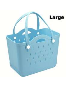 Large Capacity Lightweight EVA Beach Tote Bag With Lightning Bolt Design - Anti-Stain, Open Top, 6 Vibrant Colors - Perfect For Beach, Pool, Boat, Groceries, And Sports, Boat Gear | Casual Tote Design | Lightweight Tote - Multicolor - View 4