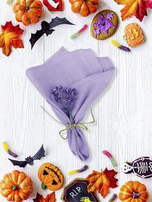 2/6/12/240 pièces Serviettes de couleur unie simples pour Halloween, lavables et réutilisables, convenant pour les fêtes, le salon, la salle à manger, la décoration de la maison