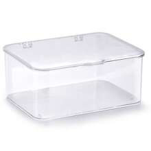 1 pieza Caja de almacenamiento de maquillaje para baño extra gruesa e impermeable, puede contener mascarillas faciales, esencias, cosméticos, fundas de teléfono, diseño de vista clara, organizador de tocador ahorra espacio