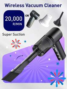 Portable Car Vacuum Cleaner, Super Power, High Suction, Wireless Charging Handheld Vacuum Cleaner, Perfect For Cleaning Home, Keyboard, Sofa