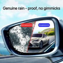 一对汽车防水膜 - 透明、清晰、耐用、防刮、不留痕迹、后视镜和侧窗防雨膜、纳米防水防雾、汽车贴纸配件 - 無色 - 查看 8