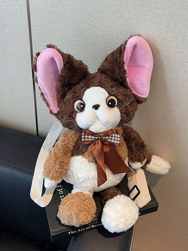 Cute Cat Plush Bag, Versatile Women Shoulder Bag, Crossbody Bag, Backpack, Adjustable Strap