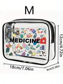 医用字母印花PVC洗漱包，PVC旅行收纳包，拉链封口 - 轻便防褪色化妆包，适合女性和女孩，TSA认证便携式化妆箱，易于擦拭清洁，化妆包，送给母亲、老师、朋友、护士的礼物，医疗旅行必备，假日旅行包，学生化妆包，邮轮必备，防水洗漱包，旅行浴室用品，大容量 - 彩色 - 查看 8