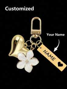 1 pezzo Portachiavi in metallo personalizzato a forma di fiore di ciliegio, leggero ed elegante, con accessorio tag, adatto per borse, chiavi dell'auto, regali di coppia e vacanze, multifunzionale, durevole, ornamentale, riutilizzabile, raffinato, di stile, di alta qualità, colorato, moderno, personalizzato, unico, regali ideali per lui, regali ideali per lei, fidanzato, amici, tea room, casa, ufficio, per anniversari, per San Valentino, per la Festa della Mamma, per compleanni, per la Festa del Papà, per matrimoni, per il riscaldamento della casa, atmosfera natalizia in casa, souvenir