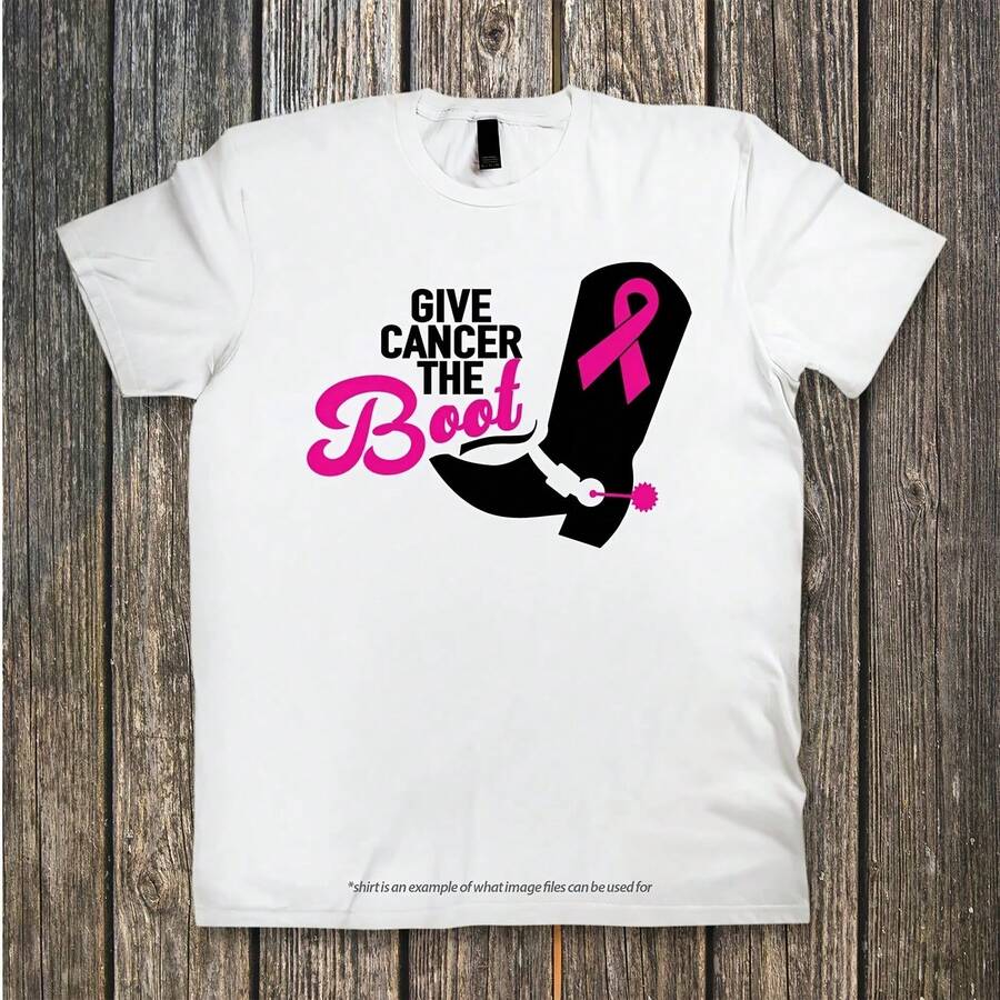 G Ncer The Boot Western Cowgirl Gift For Breast Ncer T-Shirt58 - 白色1 - 查看 1