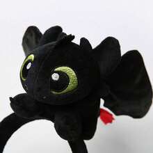 Spin Master Lovely Toothless Plush Headband, Party Decoration Ear Headband, Cute Cartoon Animel Furry Hair Tie, Headpiece, Hairband, Soft Hair Hoop Headbands For Adult/Children, Dopamine Cartoon Plush Funny Headwear Hair Accessories