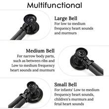 Portable Double Sided Stethoscope Professional Cardiology Stethoscope Medical Equipment For Nurse Doctor Stethoscope Equipo Medico - màu đen - Xem 5