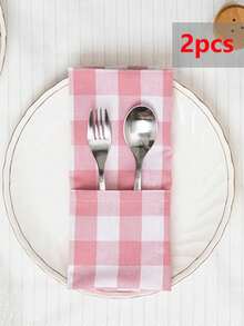 2/6/12 piezas Servilletas de poliéster a cuadros modernos de Halloween y Navidad, adecuadas para restaurante, cocina, cafetería, fiesta festiva, decoración de mesa de comedor, decoración del hogar diaria