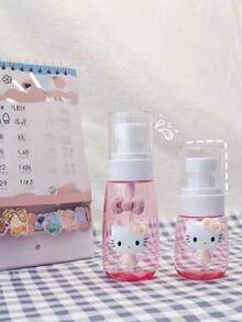 Botella de spray de viaje con diseño de gato lindo de Sanrio, con capacidad de 30 ml, 60 ml y 100 ml, equipada con un divisor de presión, muy adecuada para purificar y limpiar agua, loción de Florida Water, ideal para regalar a amigos en Navidad y Año Nuevo