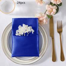 8/24pcs Square Satin Dinner Napkins, Silky Soft Smooth Decorative Napkins, Suitable For Restaurant, Wedding, Party, Home, Celebration, Christmas, Thanksgiving, Halloween Decor - Multicolor - View 13