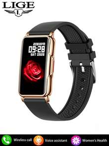 LIGE 智能手表/睡眠监测器、健身追踪器、运动模式、步数卡路里计数器、活动、健康追踪器 IP67 防水、来电和信息通知 - 1 Set - 查看 17