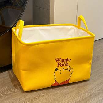 Cartoon Stitch Winnie Pooh DonaldDuck Collapsible Clothes Storage Basket Laundry Basket Multipurpose Folding Basket