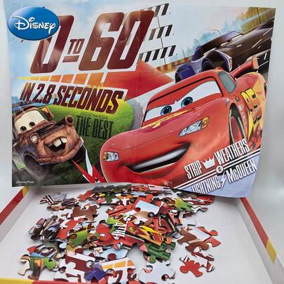 Disney 1PC Officially Licensed Cars Jigsaw Puzzle Exquisite Color Printing Pattern Decompression Toy Fun Educational Puzzle For Adults Birthday Party Gift For Family Friends Fans