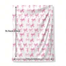 Bowknot Prints Ultra-Soft Flannel Throw Blanket Digital Printing, 280gsm, All-Season Comfort Polyester Blankets Great Gift For Friend, Family, Wedding, Birthday,Warm,Soft,Comfortable,Cozy Personalized Ideal Gifts For Him,Her,Boyfriend,Girlfriend,Dad,Mom,Family,Friends,Pets ,For Anniversaries,Valentine's Day,Mother's Day,Birthdays,Father's Day,Weddings,Graduation,Christmas,Housewarming Sofa,Bed,Car,Bedroom,Living Room,Office,Outdoor Camping,Beach,Wall Decoration - 多色10 - 查看 6