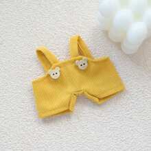 Labu 工作服套装（适用于 第 1/2 代）- 17 厘米牛仔背带套装，带乙烯基表面，适合布盒人偶和钥匙扣的可爱娃娃衣服，可调节肩带，是生日、节日、圣诞节礼物、圣诞节装饰的完美礼物 - 彩色 - 查看 8