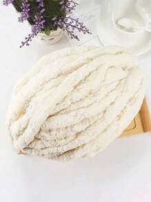 1pc/Roll Finger Knitting Plush Yarn, DIY Blanket, Mat, Scarf, Donut Shaped Yarn (Approx. 45-50g Weight, 4m Length, Not Recommended To Purchase 1 Roll As It Cannot Complete 1 Finished Product)