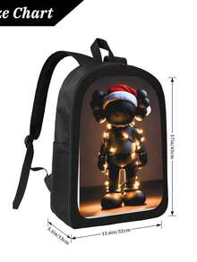 Kawss Kawaii Kaw  Backpack For School Travel Backpack Men Women Computer Bookbag Cartoon Anime Manga College Student Daypack Bag - màu đen - Xem 5